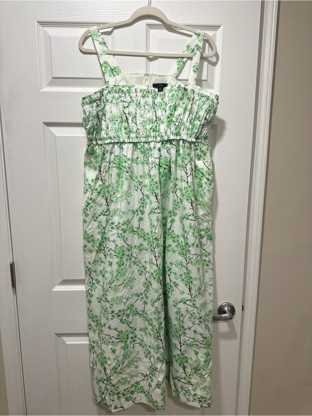 J. Crew Sundress with Green, Asian-Inspired Garden Print